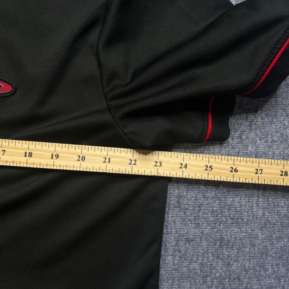 Houston Rockets Black Red Baseball Jersey Shirt Men's six seven - Picture 6 of 7